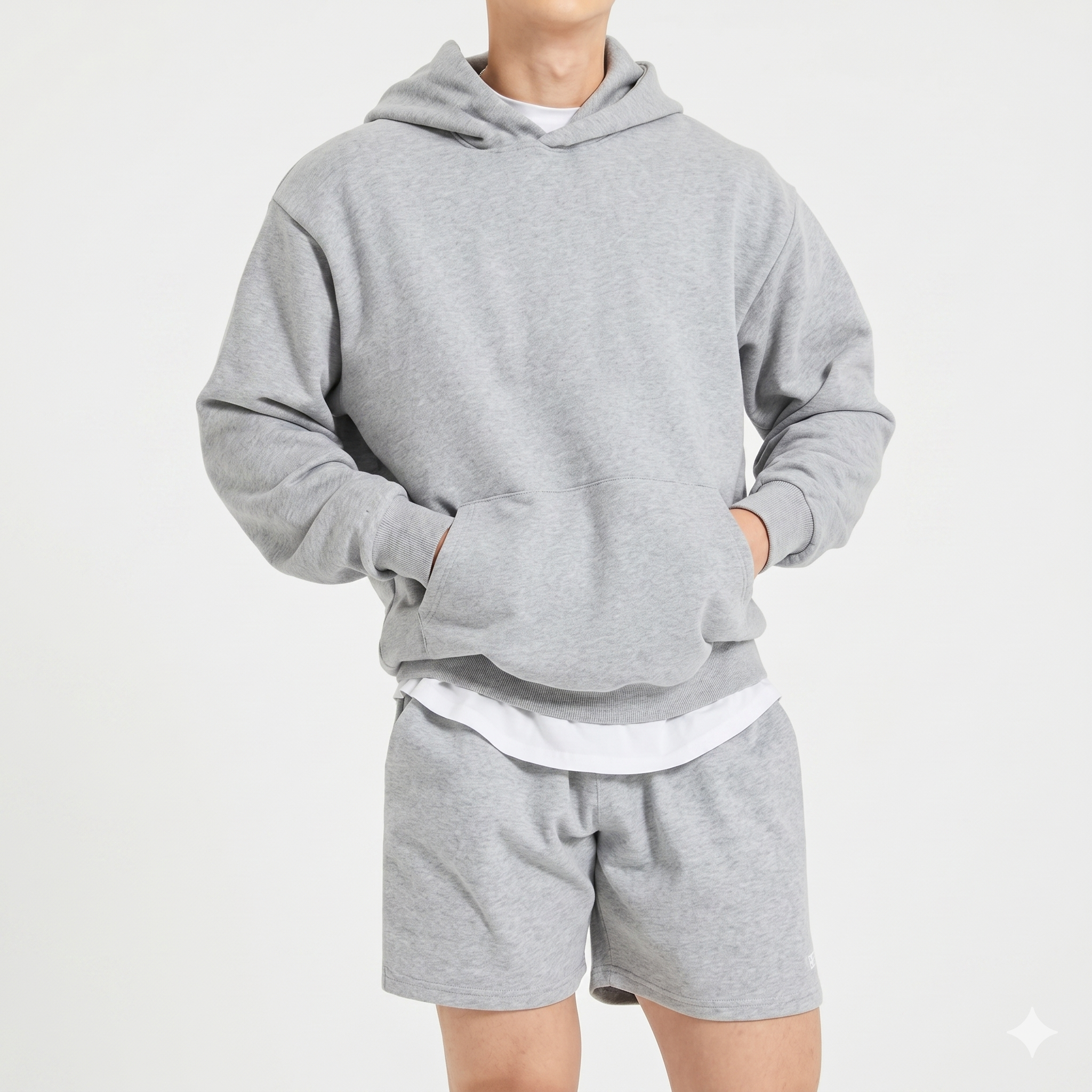 Polera Essential – Gris Jaspeado